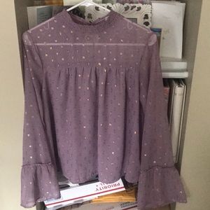Lavender /gold blouse